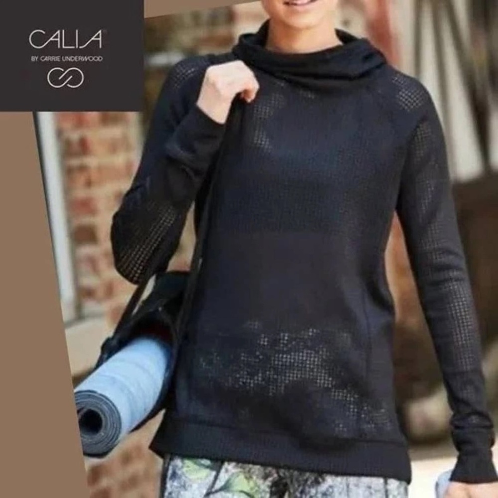 ✨ LIMITED EDITION! ✨CALIA by Carrie Underwood Black Mesh Sweatshirt - Picture 6 of 6